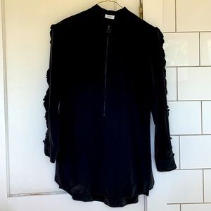 Silk shirt with ruffles